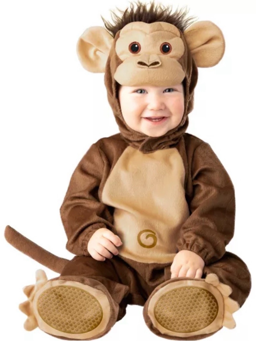 Kids Monkey Halloween Costume Brown Plush